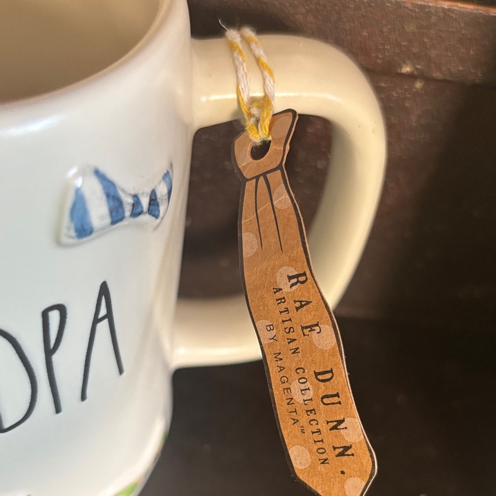 Rae Dunn GRANDPA mug with bow ties - Picture 2 of 5